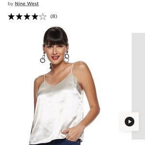 **BRAND NEW WITH TAG** Nine West Satin Layering Cami Bold Animal collection XS